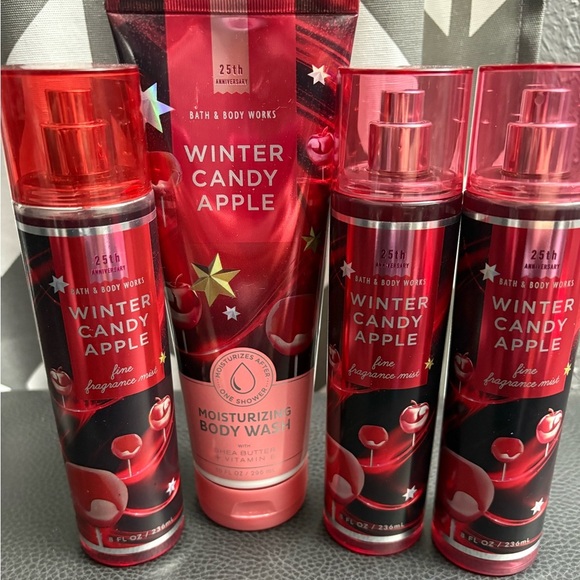 Bath & Body Works Other - Bath and Body Works Winter Candy Apple 4 piece bundle lot NEW